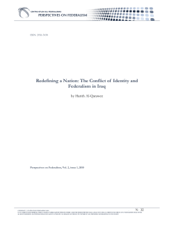 The Conflict of Identity and Federalism in Iraq