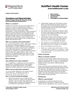 Condoms - Schiffert Health Center