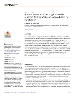 Are fundamental niches larger than the realized? Testing a 50