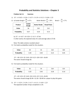 Probability and Statistics Solutions &ndash; Chapter 3