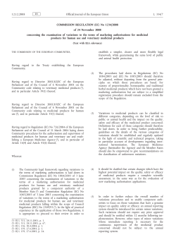 COMMISSION REGULATION (EC) No 1234/2008