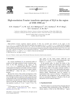 High-resolution Fourier transform spectrum of H2S in the region of