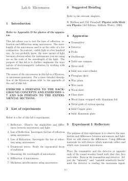 Lab 6: Microwaves