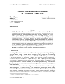 Eliminating Spammers and Ranking Annotators for Crowdsourced