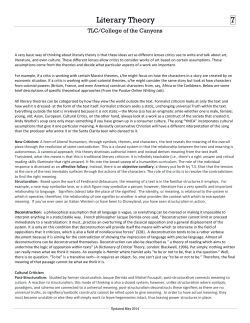 Literary Theory 7 - College of the Canyons
