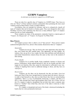 GURPS Vampires