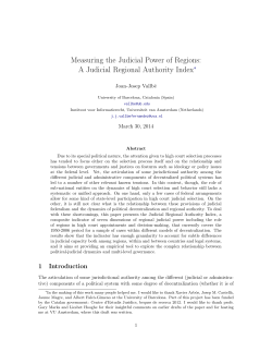 Measuring the Judicial Power of Regions: A Judicial Regional