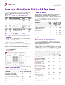 Flex Six GT SNP Type Fast/Standard Workflow