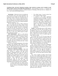 TEMPERATURE AND DUST PROFILES DURING THE MARTIAN