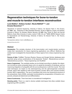 Regeneration techniques for bone-to-tendon and muscle-to