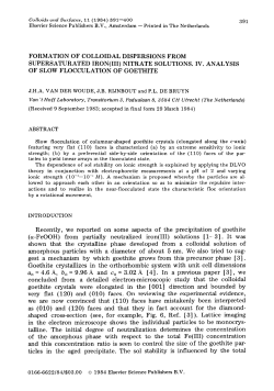 formation of colloidal dispersions from supersaturated iron(ii1)