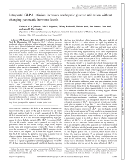 Intraportal GLP-1 infusion increases nonhepatic glucose utilization