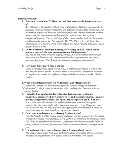 Advising FAQs - Collin College