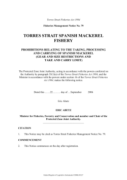 torres strait spanish mackerel fishery