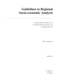 GuidelinestoRegionalAnalysis - Development Bank of Southern Africa