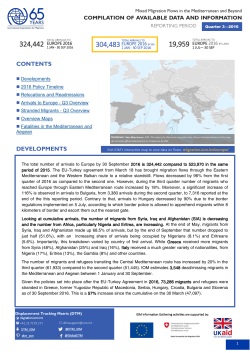 Compilation of Available Data - IOM