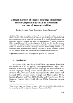a clinical marker of specific language impairment