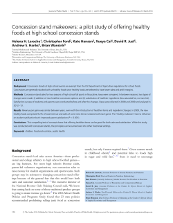 Concession stand makeovers: a pilot study of