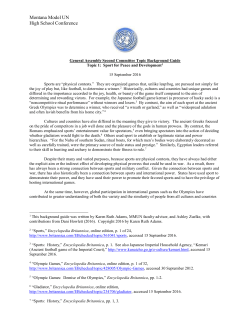 Sport for Peace and Development - topic guide