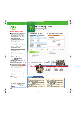 Quick Study Guide - Mr. Mason World History B