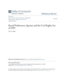 Racial Preferences, Quotas, and the Civil Rights Act