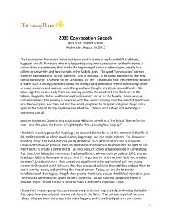 2015 Convocation Speech