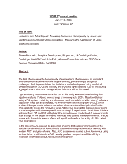 Limitations and Advantages in Assessing Adenovirus Homogeneity