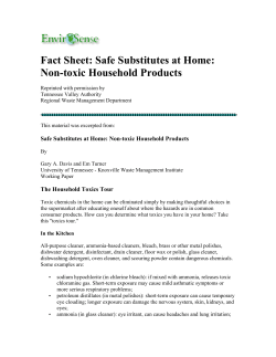 Envirosense Fact Sheet Non Toxic Products