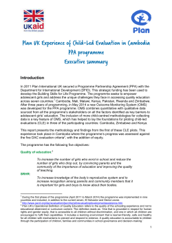 Executive Summary - Plan International UK
