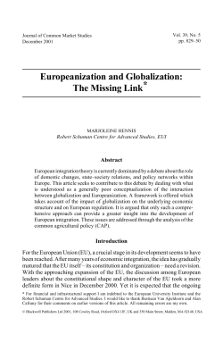 Europeanization and Globalization: The Missing Link*