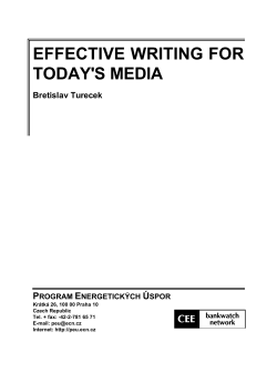 EFFECTIVE WRITING FOR TODAY`S MEDIA - World