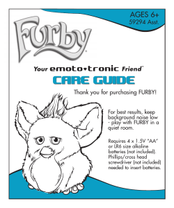 Furby Manual - Robots and Computers