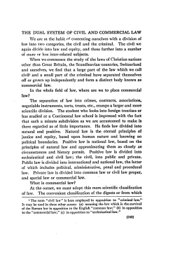 The Dual System of Civil and Commercial Law