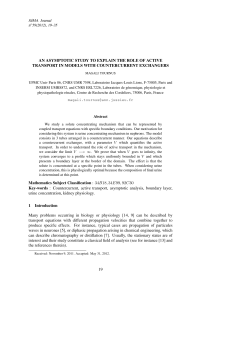 AN ASYMPTOTIC STUDY TO EXPLAIN THE ROLE OF ACTIVE