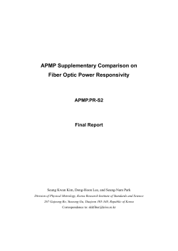 APMP Supplementary Comparison on Fiber Optic Power