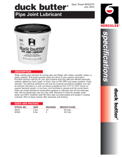 Duck Butter spec sheet 485