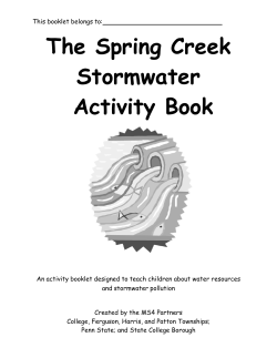 The Spring Creek Stormwater Activity Book