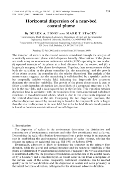Horizontal dispersion of a near