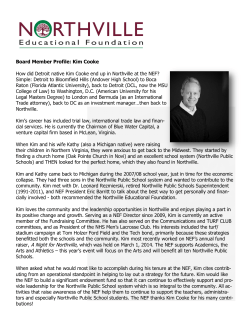 bio - Northville Educational Foundation