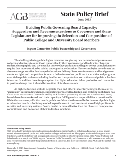 State Policy Brief - Association of Governing Boards