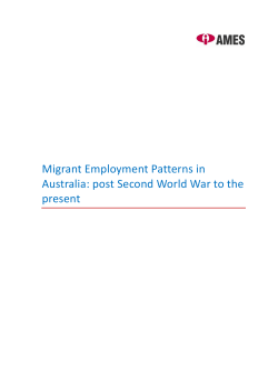 Migrant Employment Patterns in Australia: post