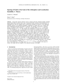 Spacing of Faults at the Scale of the Lithosphere - Maria Zuber