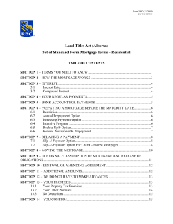 Land Titles Act (Alberta) Set of Standard Form