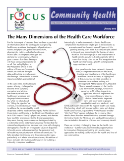 The Many Dimensions of the Health Care Workforce