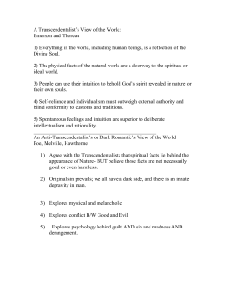 Transcendental and Ant-Transcendental Notes