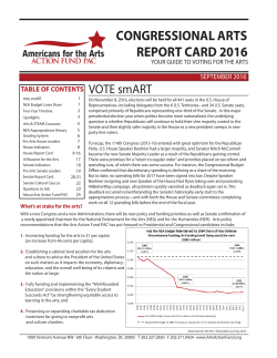 CONGRESSIONAL ARTS REPORT CARD 2016