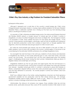 Chile`s Tiny Gas Industry a Big Problem for President Sebasti&aacute;n Pi&ntilde;era