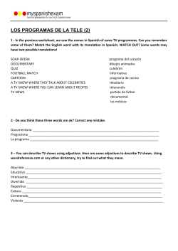 los programas de la tele (2)