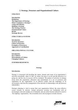 2. Strategy, Structure and Organisational Culture