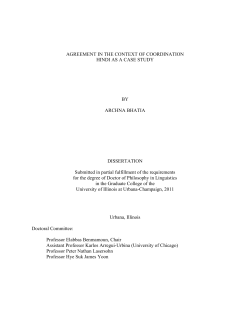 AGREEMENT IN THE CONTEXT OF